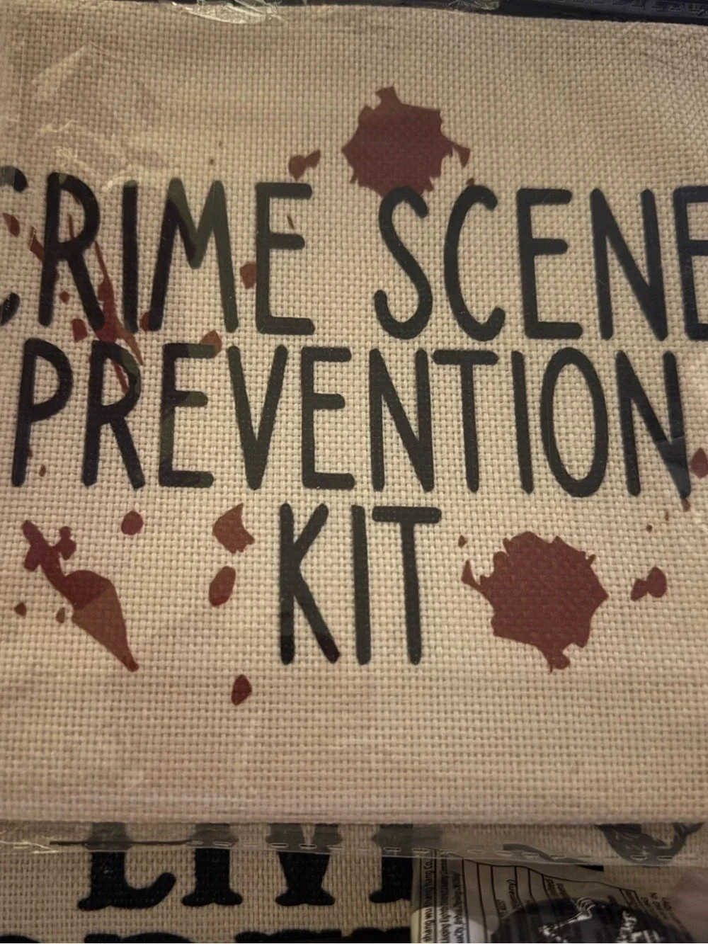 Crime Scene Prevention Kit Funny Canvas Makeup Zipper Pouch